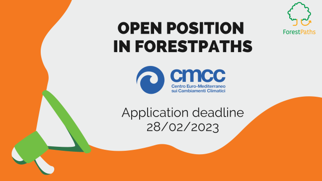 Join ForestPaths: Open job position at CMCC, Italy