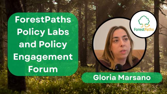 Gloria Marsano on the ForestPaths Policy Engagement Forum